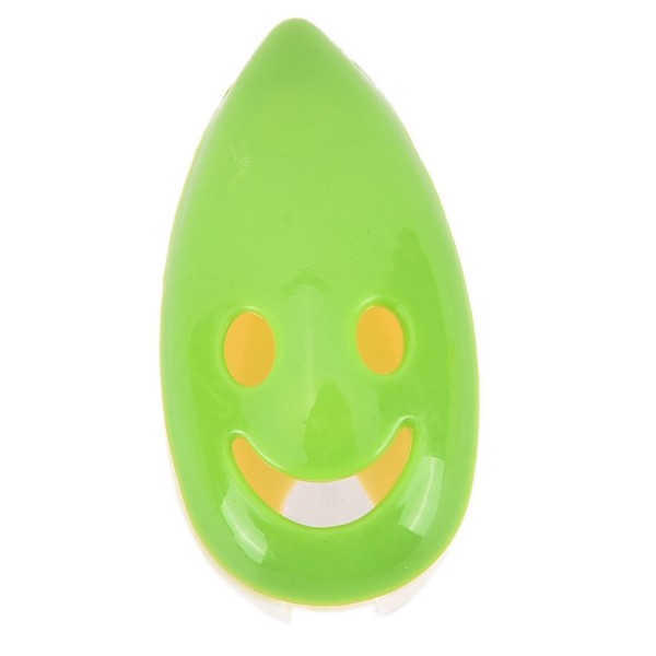 Toothbrush holder, smiling face, green color